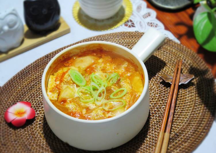 歐巴桑的快樂廚房發表的韓式泡菜蛋花湯食譜 Cookpad
