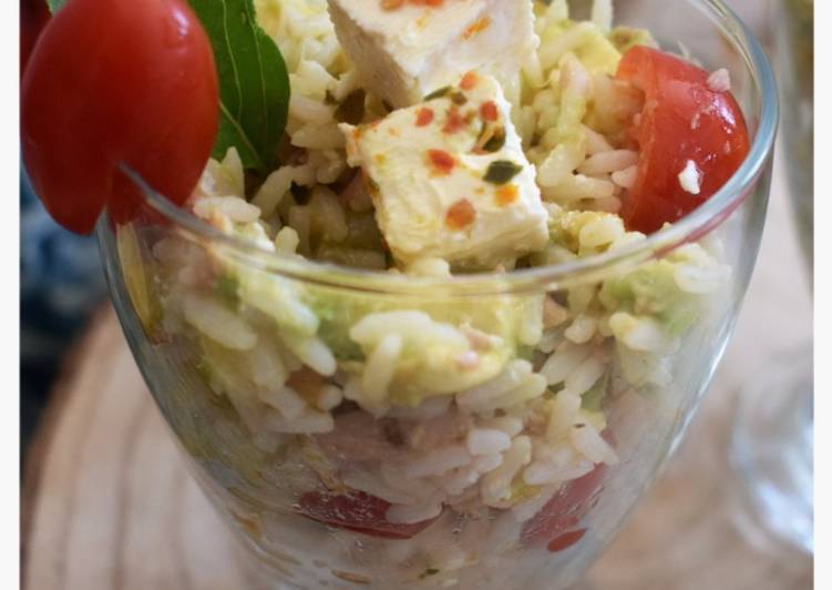 Recette de Ultime Salade de riz avocat feta