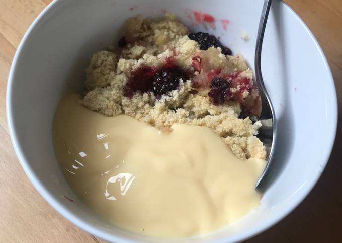 Simple Way to Make Ultimate Apple and blackberry crumble