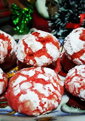 O poză a rețetei Fursecuri crăpate cu portocale 🍊🎄.