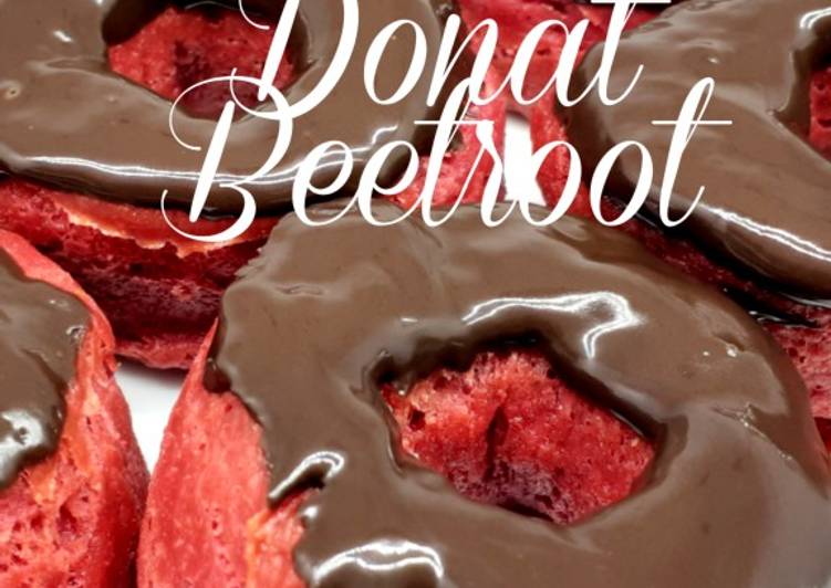 Donat buah bit (beetroot)