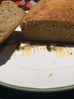 Una foto de Budín de banana y pera