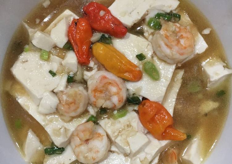 Udang tahu air saus tiram