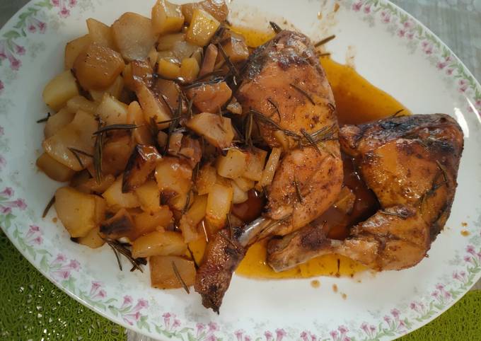 Pollo con le patate al forno❤️
