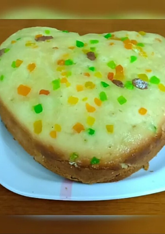 டூட்டி ஃப்ரூட்டி கேக் (tutty fruity cake recipe in tamil) செய்முறை முக்கிய புகைப்படம்