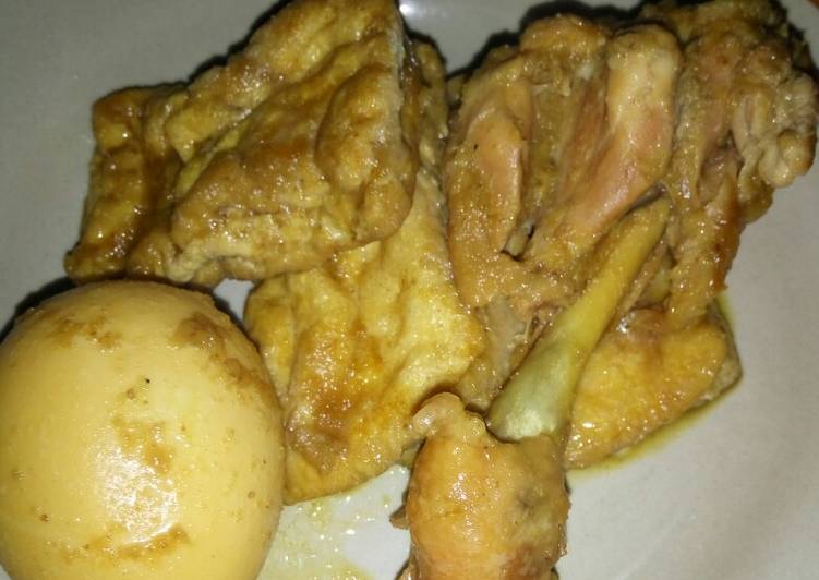 Bacem ayam telur tahu