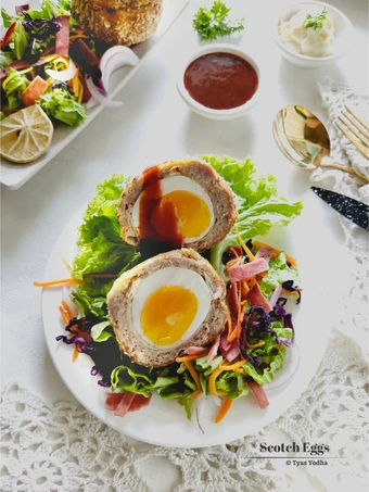 Langkah Gampang Menyiapkan Resep  SCOTCH EGGS / BISTIK TELUR yang Lezat Sekali, Enak Banget