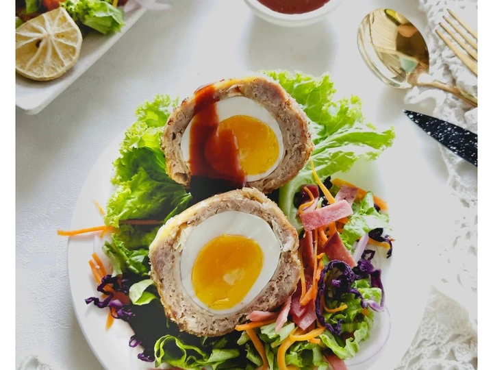 Langkah Gampang Menyiapkan Resep  SCOTCH EGGS / BISTIK TELUR yang Lezat Sekali, Enak Banget