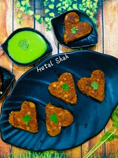 हेल्दी हार्ट शेप सोया टिक्की हाई प्रोटीन स्टाटर रेसिपी मुख्य फोटो