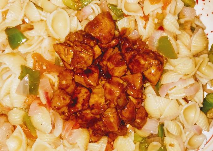 Chicken jalfrezi pasta