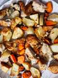 Pollo con verduras en air fryer