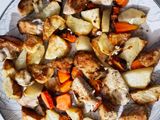 Pollo con verduras en air fryer
