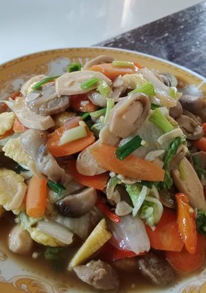 Foto resep Tumis Sayur Bakso Sosis Pedas