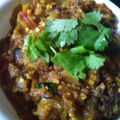 A picture of Baingan bharta.