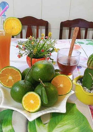 Hình của món Nước cam pha mật ong.