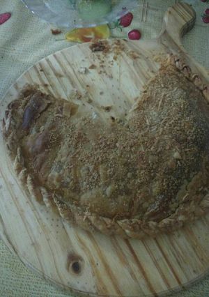 Una foto de Tarta de pollo y lo que hay en la heladera 😉