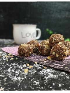 عکسی از دستور توپک خرما شکلاتی با جو دوسرپرک