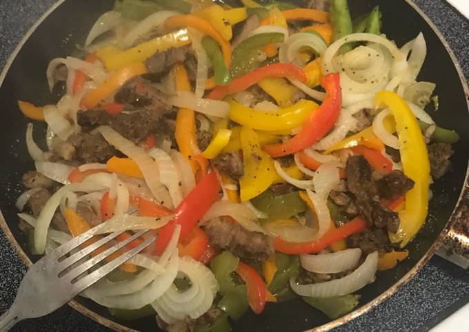 Recipe of Real Steak fajitas for Diet Food