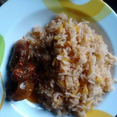 A picture of Carrot jollof rice.