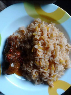 A picture of Carrot jollof rice.