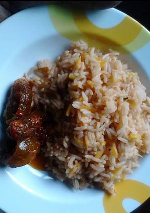 A picture of Carrot jollof rice.
