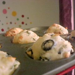 A picture of Basil Olive Muffins.