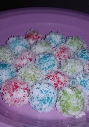 Foto resep 12. Klepon Warna Warni