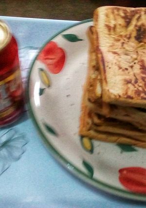 A picture of Decked Fried Bread and Malt Drink.