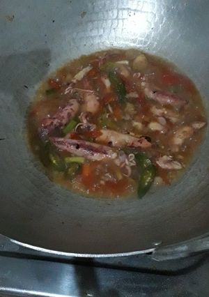 Foto resep Sotong/cumi kering oseng pedas