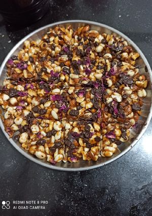 A picture of Dry fruit and chocolate Chikki.