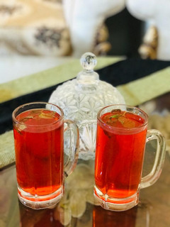 A picture of Rooh afza lemonade.
