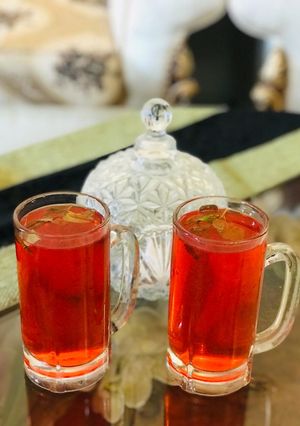 A picture of Rooh afza lemonade.