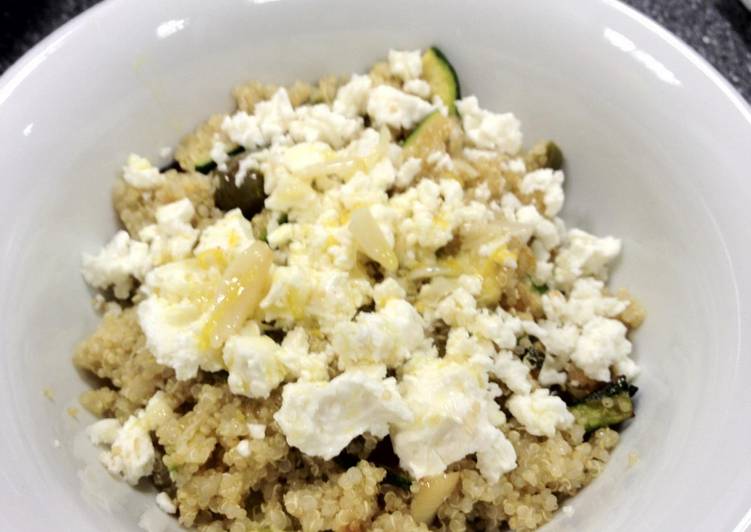 Quinoa & feta salad with roasted vegetables