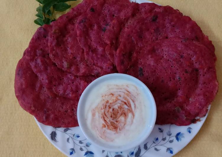 Step-by-Step Guide to Prepare Any-night-of-the-week Beetroot Rava Uttapam