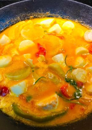 Foto de 209-Moqueca de palmito com versão enriquecida e farofa de banana da Terra