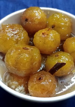 A picture of Gooseberry murabba.