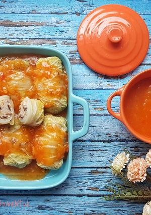 Foto resep Sawi Gulung Isi Ayam Udang