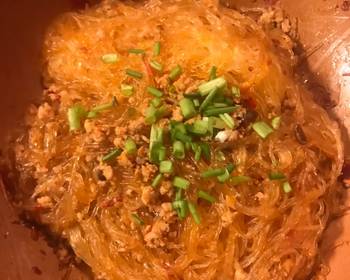 Popular Recipe Sauteed Vermicelli with Ground pork  Delicious and Healthy