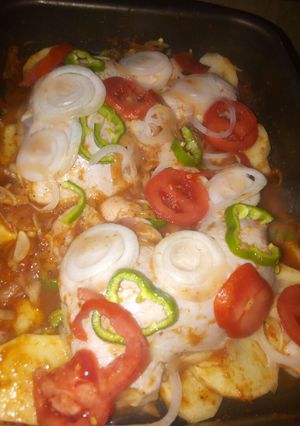 صورة لوصفة صينيه بطاطس بالفراخ 🐓🍗
