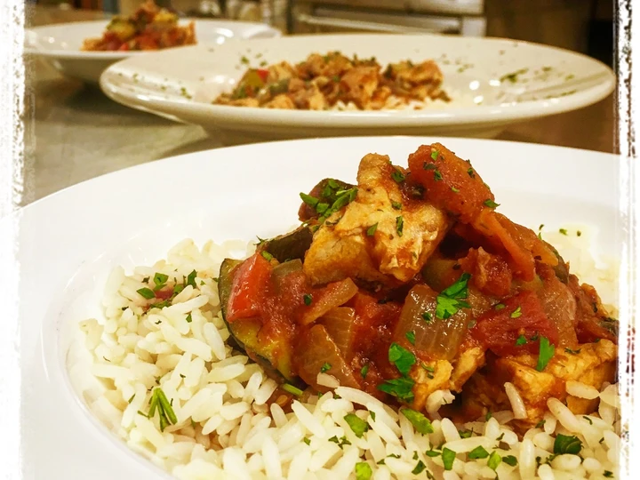 Easy Steps Prepare|Recipe} Chicken Ratatouille with Rice Anti-Fail