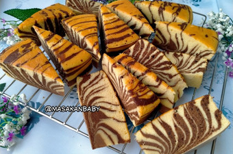 Cara Bikin Resep Zebra Cake Putih Telur Irit Anti Gagal