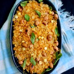 Jowar Poha Chivda Mixture (Zero Oil) A picture of Jowar Poha Chivda Mixture (Zero Oil).