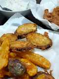 Terong Crispy dan Kentang Goreng Tepung Sasa Spicy