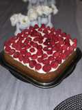 Postre de moras y queso almendrado de Fernanda