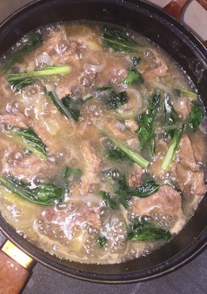 Foto resep Tumis Sawi Cah Sapi Lada Hitam