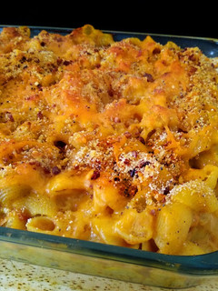 Una foto de Pasta gratinada con queso al estilo indio