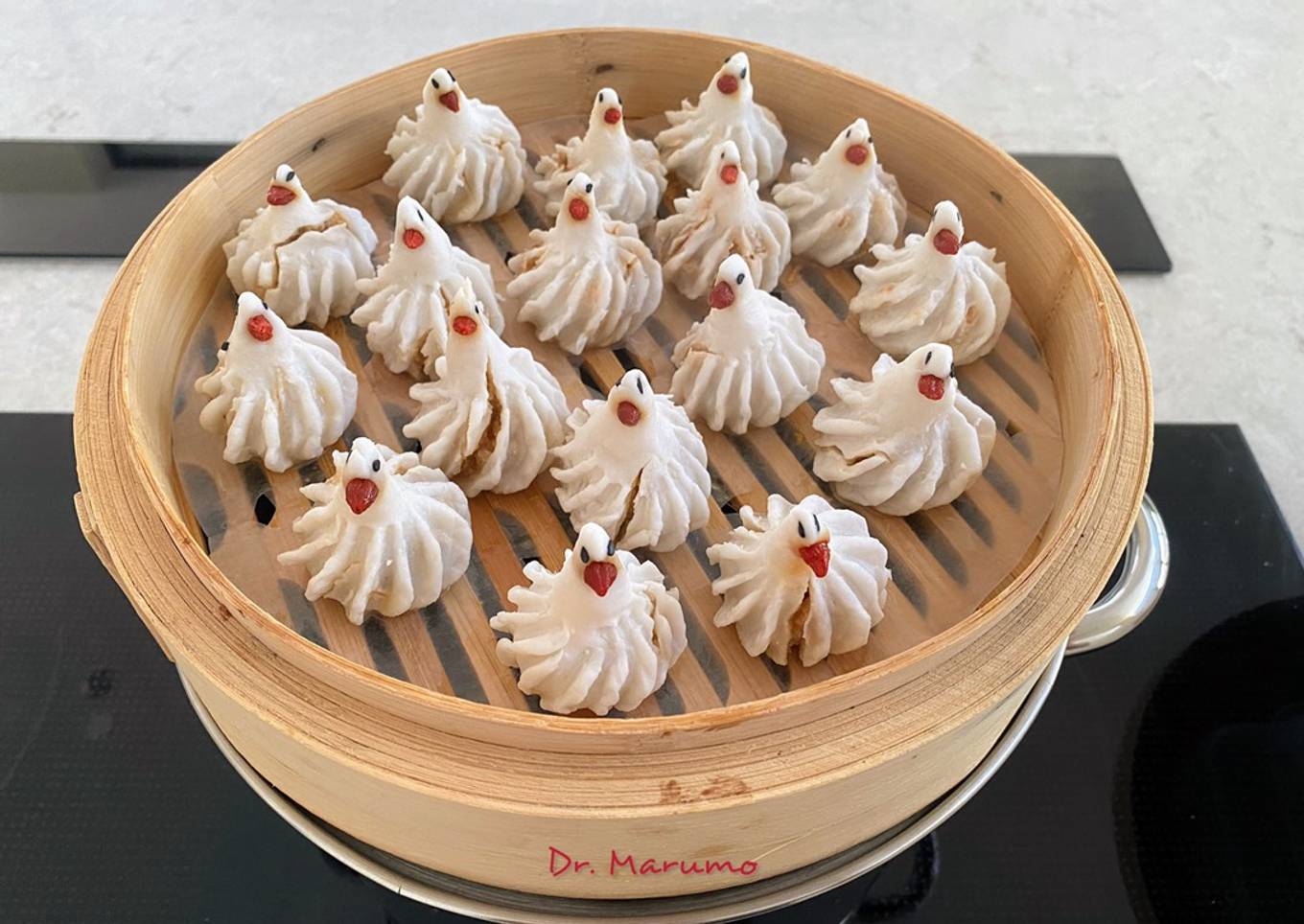 Steamed Bird Shaped Dumplings