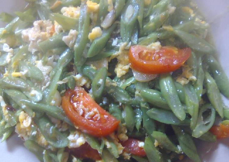 Oseng buncis pake telur