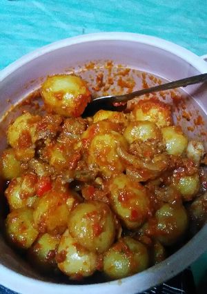 Foto resep Balado kentang daging