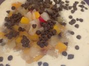 Una foto de crema y rompope